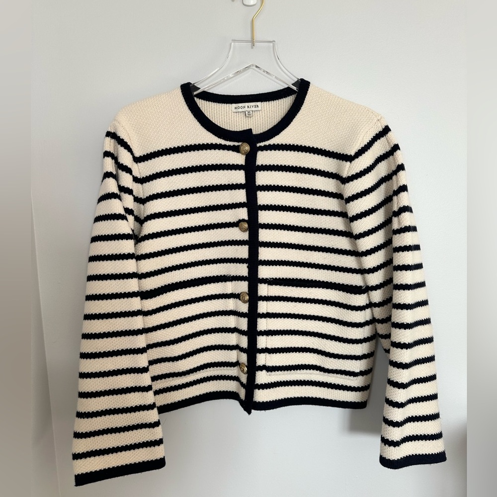 Moon River Striped Cardigan